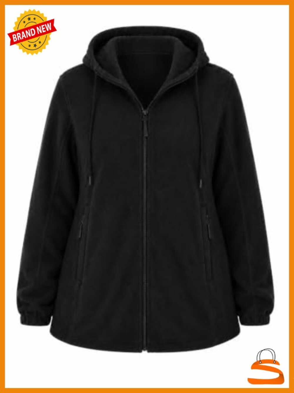 Plus Size Fleece Jacket Womens Zip Up Hoodie Warm Lightweight Casual